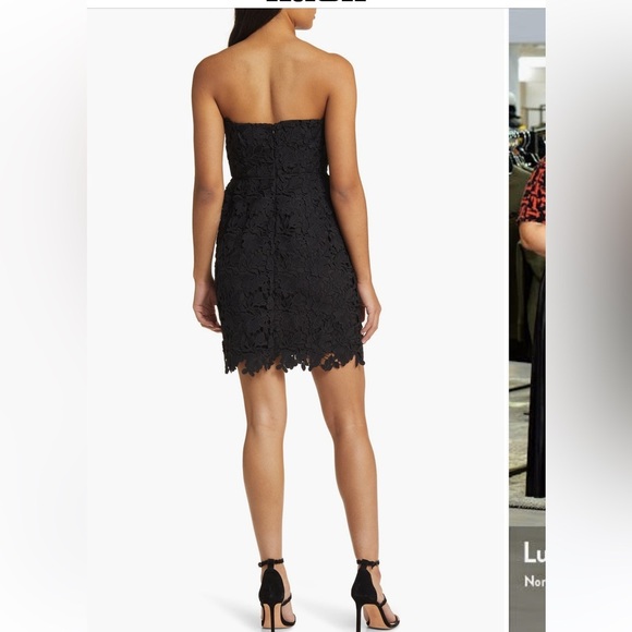 Sam Edelman Black Lace Strapless Dress Mini dress size 0 NWT - Picture 2 of 5